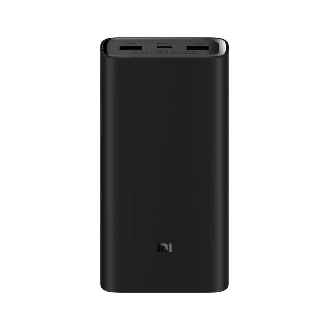 Prenosna baterija XIAOMI Mi 50W, 20000mAh, 2xUSB-A, 1xUSB-C, črna