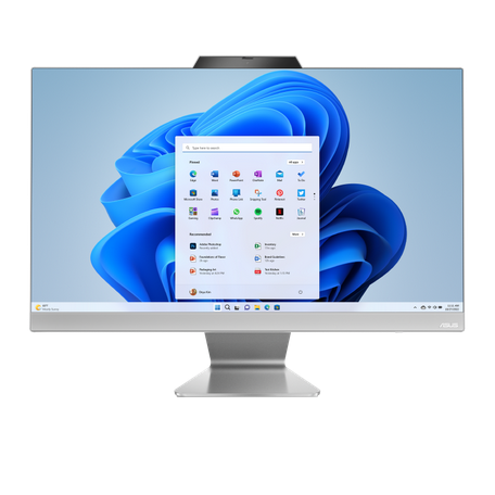 Namizno računalnik AiO ASUS M3402 M3402WFAK-WB31C0, 23.8" FHD, Ryzen 3 7320U, 8GB, 512GB SSD, tipkovnica + miš, belo