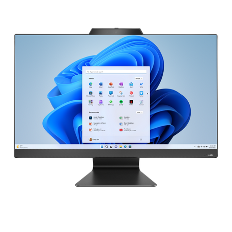 Namizni računalnik AiO ASUS M3702 M3702WFAK-WB53C0, 27" FHD, Ryzen 5 7520U, 16GB, 512GB SSD, tipkovnica + miška, črna