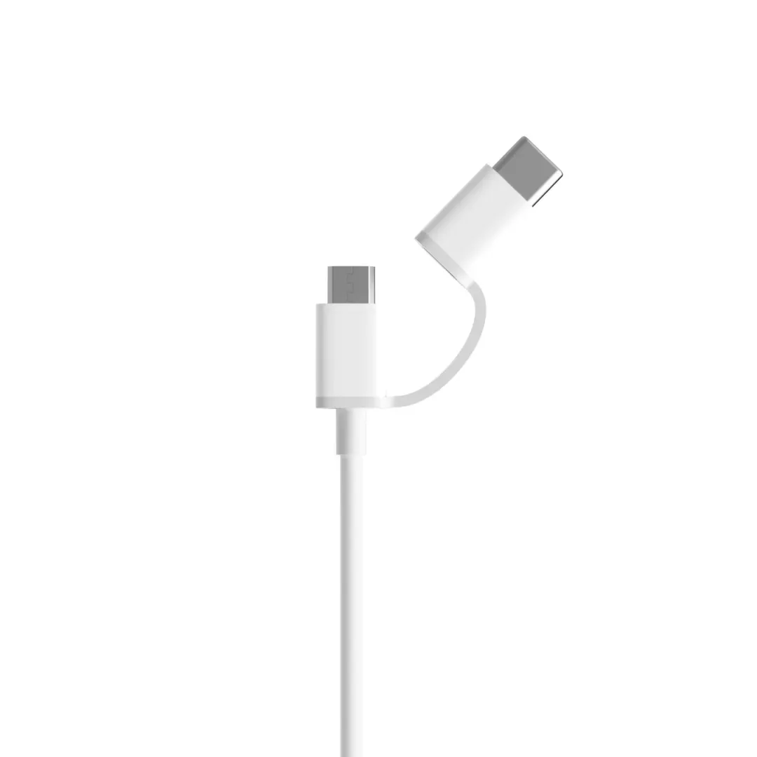 Kabel XIAOMI Mi 2U1 Micro USB/USB-C(m) na USB-A, 0.3m, bel
