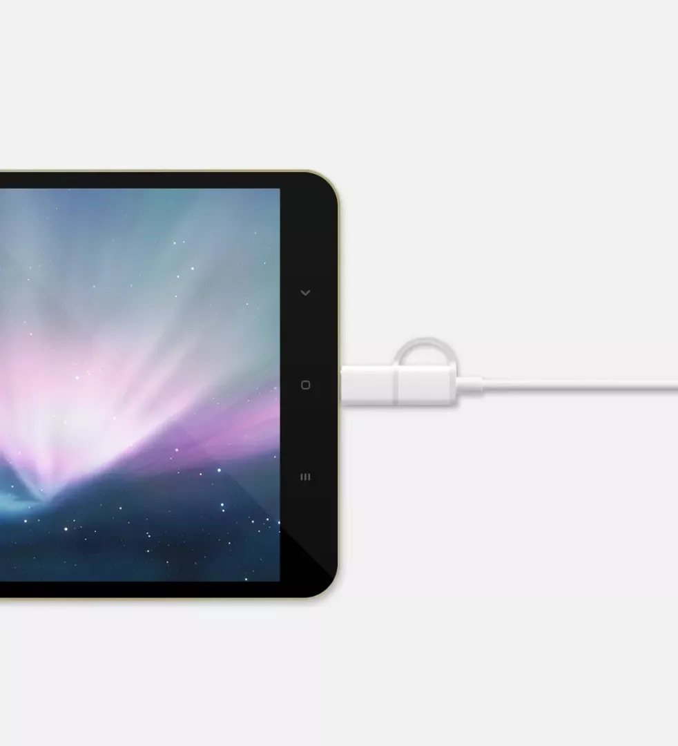 Kabel XIAOMI Mi 2U1 Micro USB/USB-C(m) na USB-A, 0.3m, bel