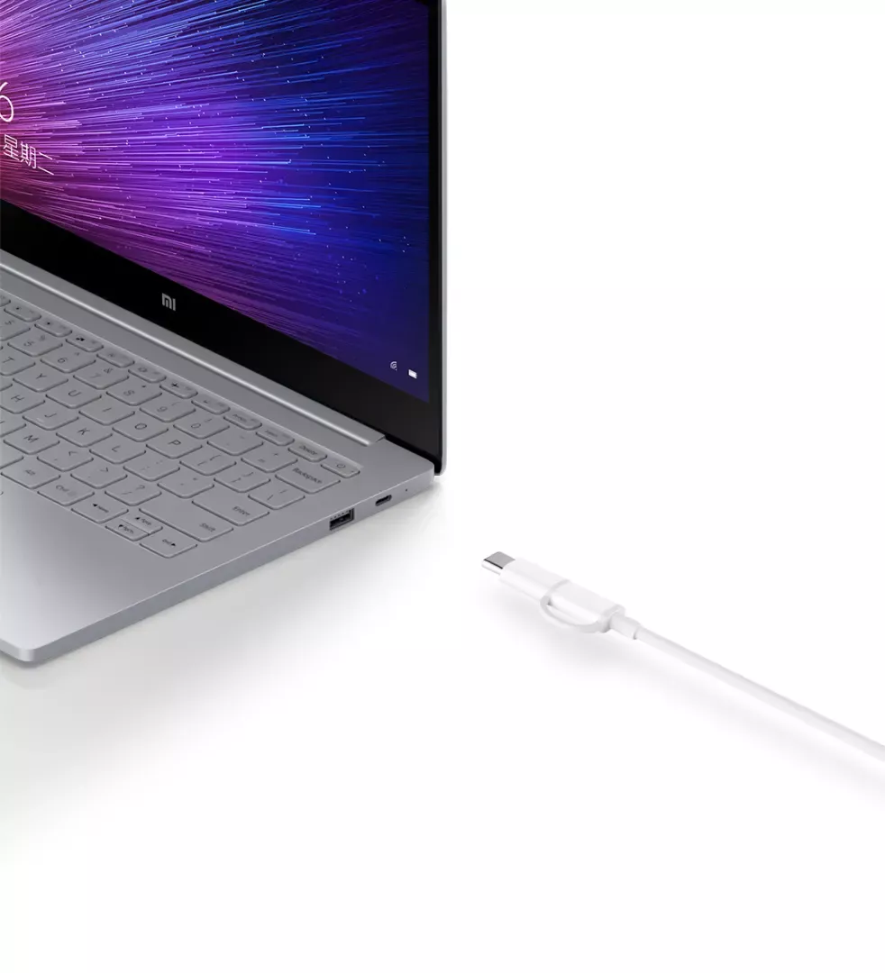 Kabel XIAOMI Mi 2U1 Micro USB/USB-C(m) na USB-A, 0.3m, bel