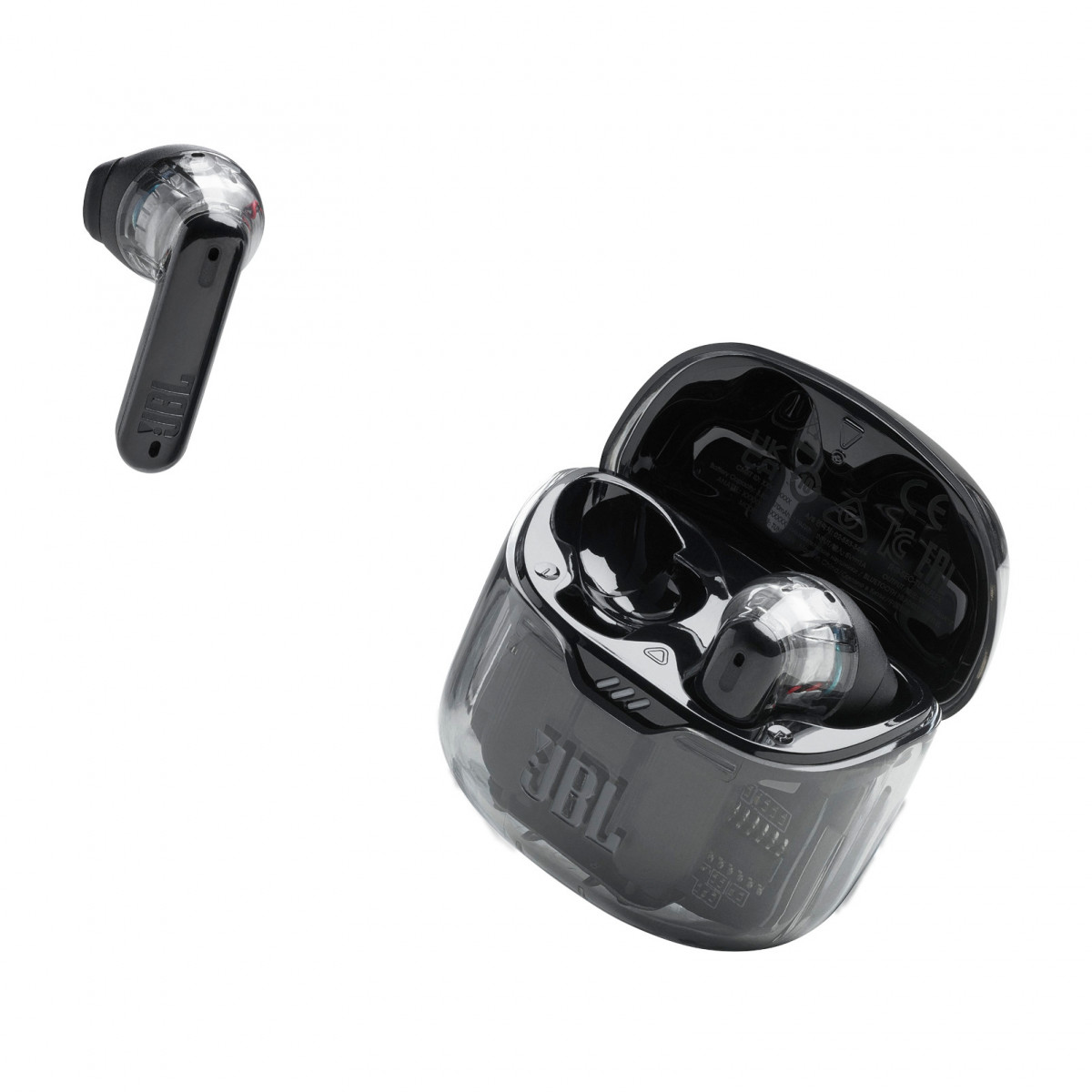 Bluetooth slušalke JBL Tune Flex Ghost Edition, In-ear, črne (JBLTFLEXGBLK)
