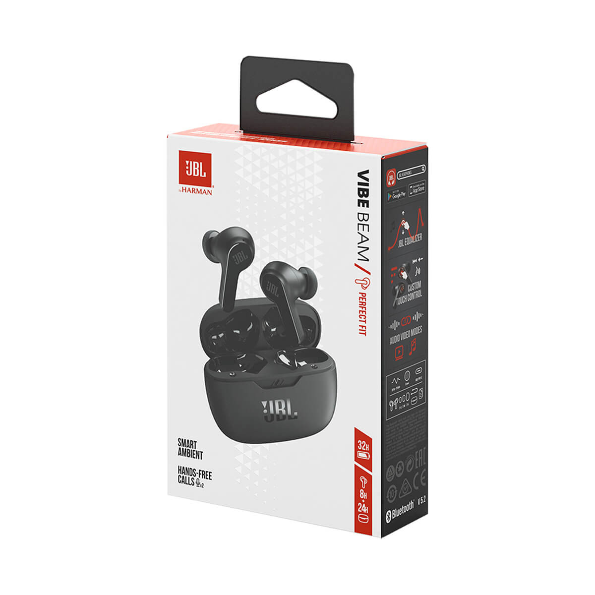 Bluetooth slušalke JBL Vibe Beam, TWS, črne (JBLVBEAMBLK)