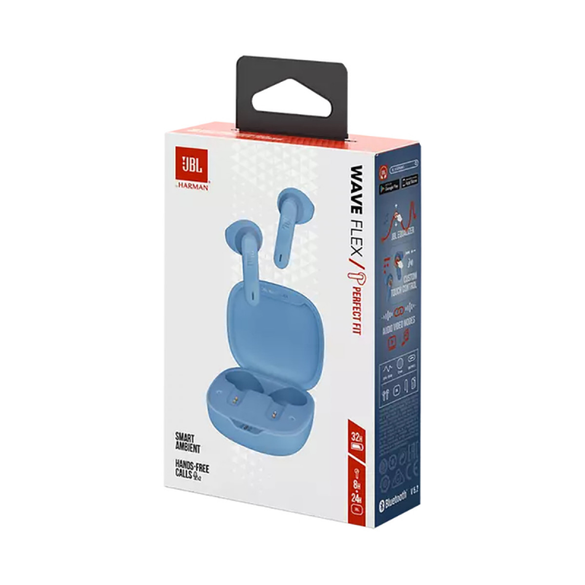 Bluetooth slušalke JBL Wave Flex, In-ear, modre (JBLWFLEXBLU)