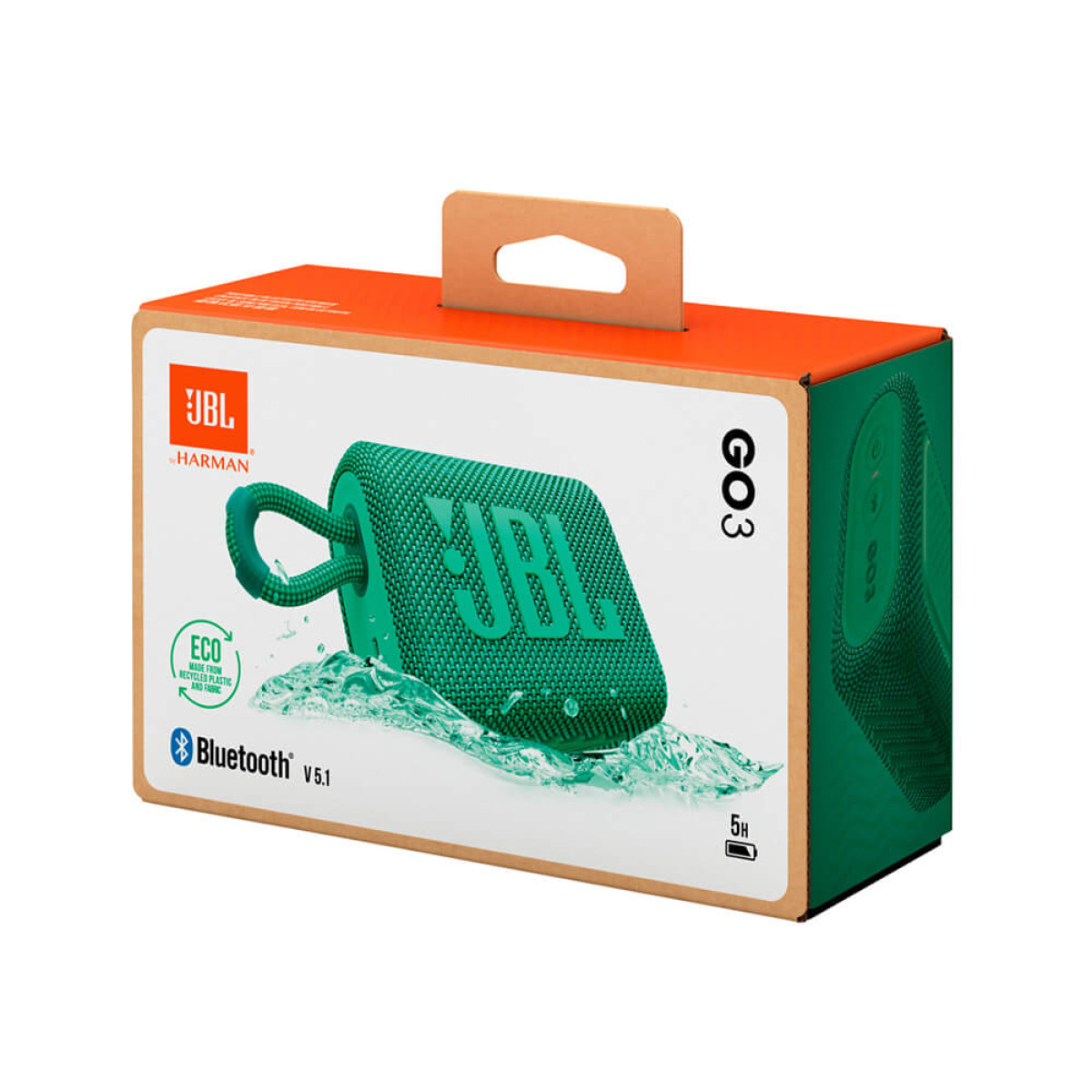 Bluetooth zvočnik JBL GO 3 ECO, zeleni (JBLGO3ECOGRN)