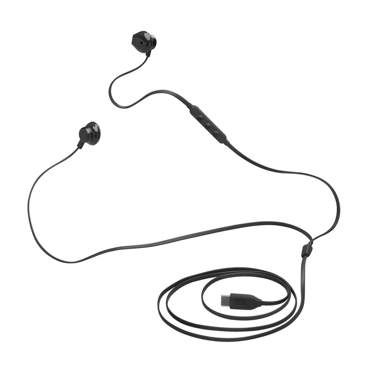 Slušalke JBL Tune 305C, In-ear, mikrofon, USB-C, črne (JBLT305CBLK)
