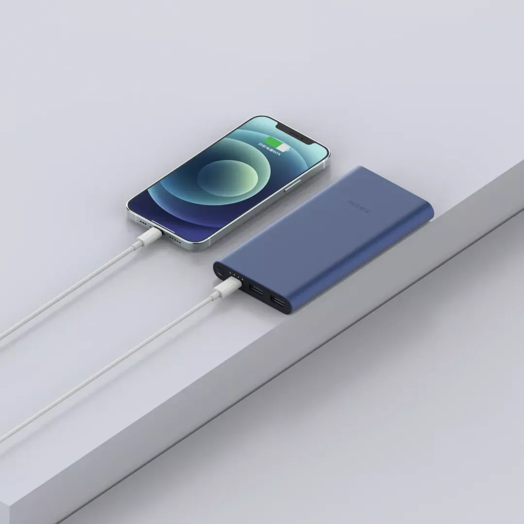 Prenosna baterija XIAOMI 22.5W, 10000mAh, USB-A, USB-C, modra