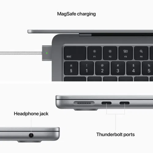 Prenosni računalnik APPLE MacBook Air (2024) 13.6", M2 8C/8G 16GB/256GB, Vesoljna siva, IT KB (MC7U4)