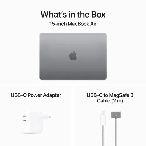 Prenosnik APPLE MacBook Air (2024) 15.3", M3 8C/10G 16GB/256GB, Space Grey, IT KB (MC9D4)