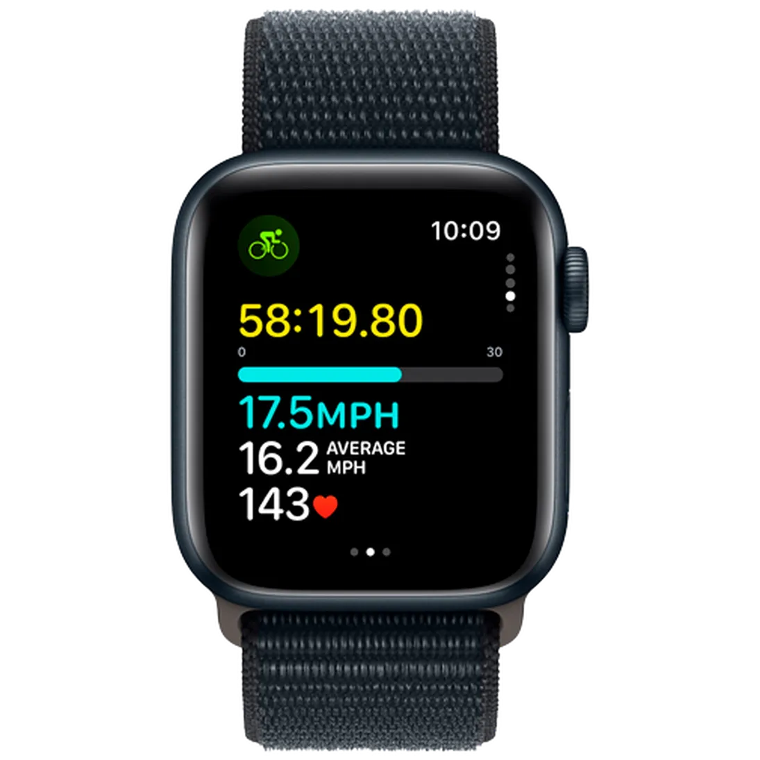 Pametni ura APPLE Watch SE 2023 40mm Črna, Črn Najlon Trak (MRE03QF/A)