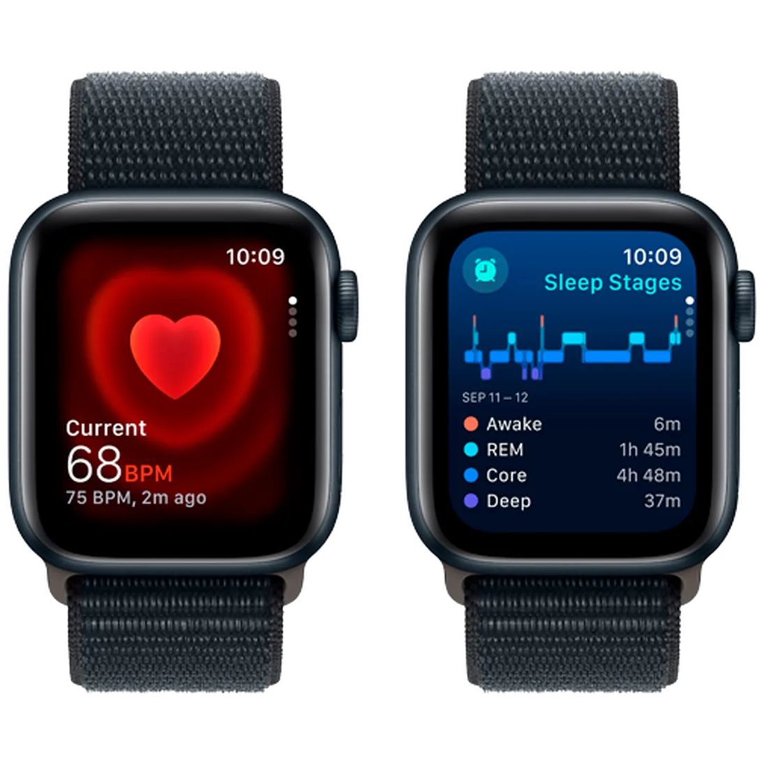 Pametni ura APPLE Watch SE 2023 40mm Črna, Črn Najlon Trak (MRE03QF/A)