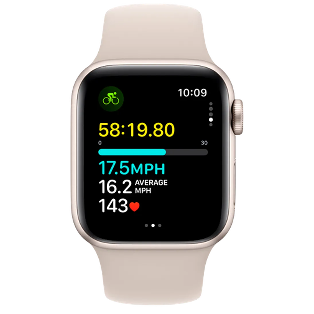 Pametni ura APPLE Watch SE 2023 40mm Zlata, Bež Silikonski Trak S/M (MR9U3QF/A)
