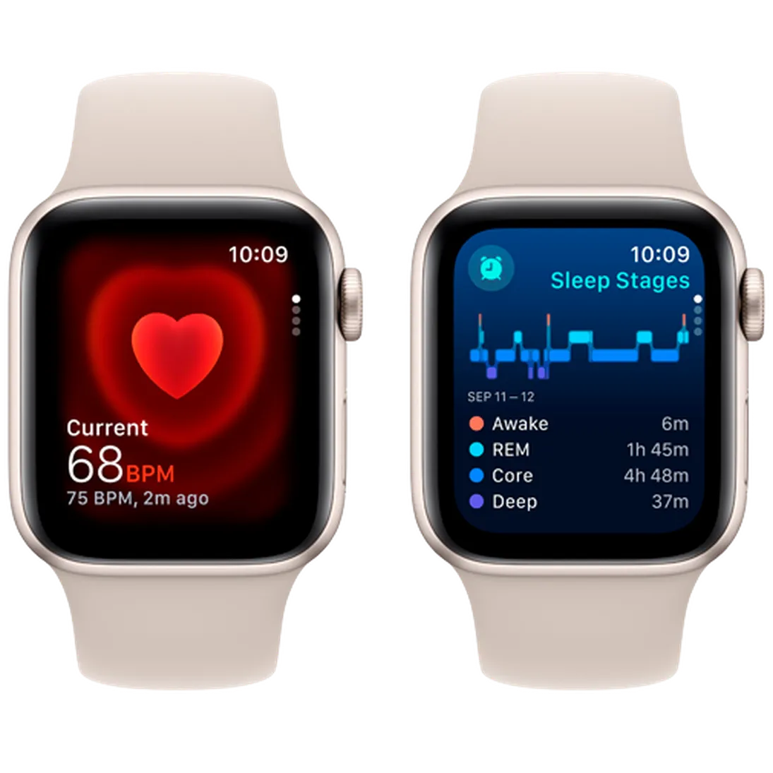 Pametni ura APPLE Watch SE 2023 40mm Zlata, Bež Silikonski Trak S/M (MR9U3QF/A)