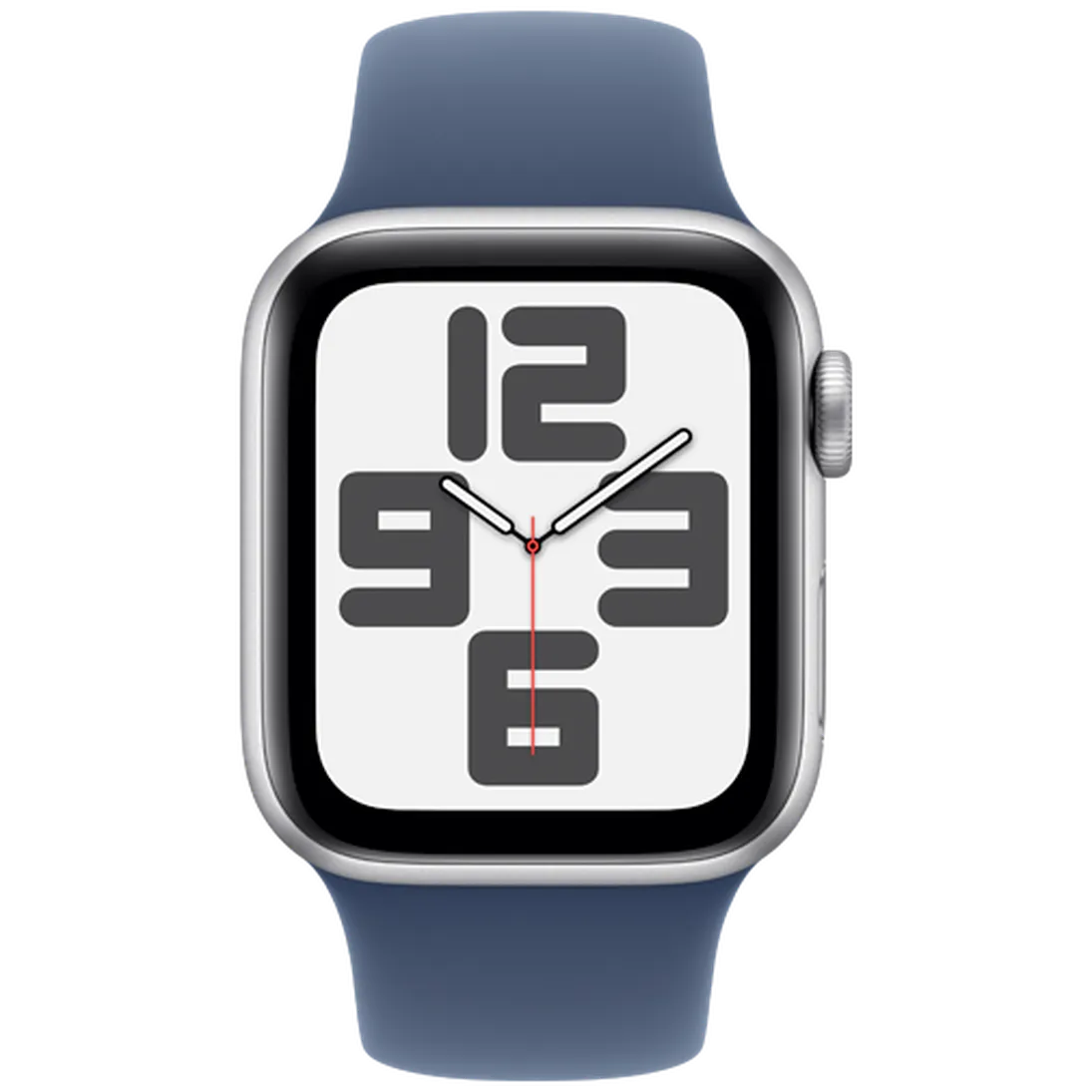 Pametni uri APPLE Watch SE 2024 40mm Srebrna, Modra silikonska zapestnica S/M (MXEC3QF/A)