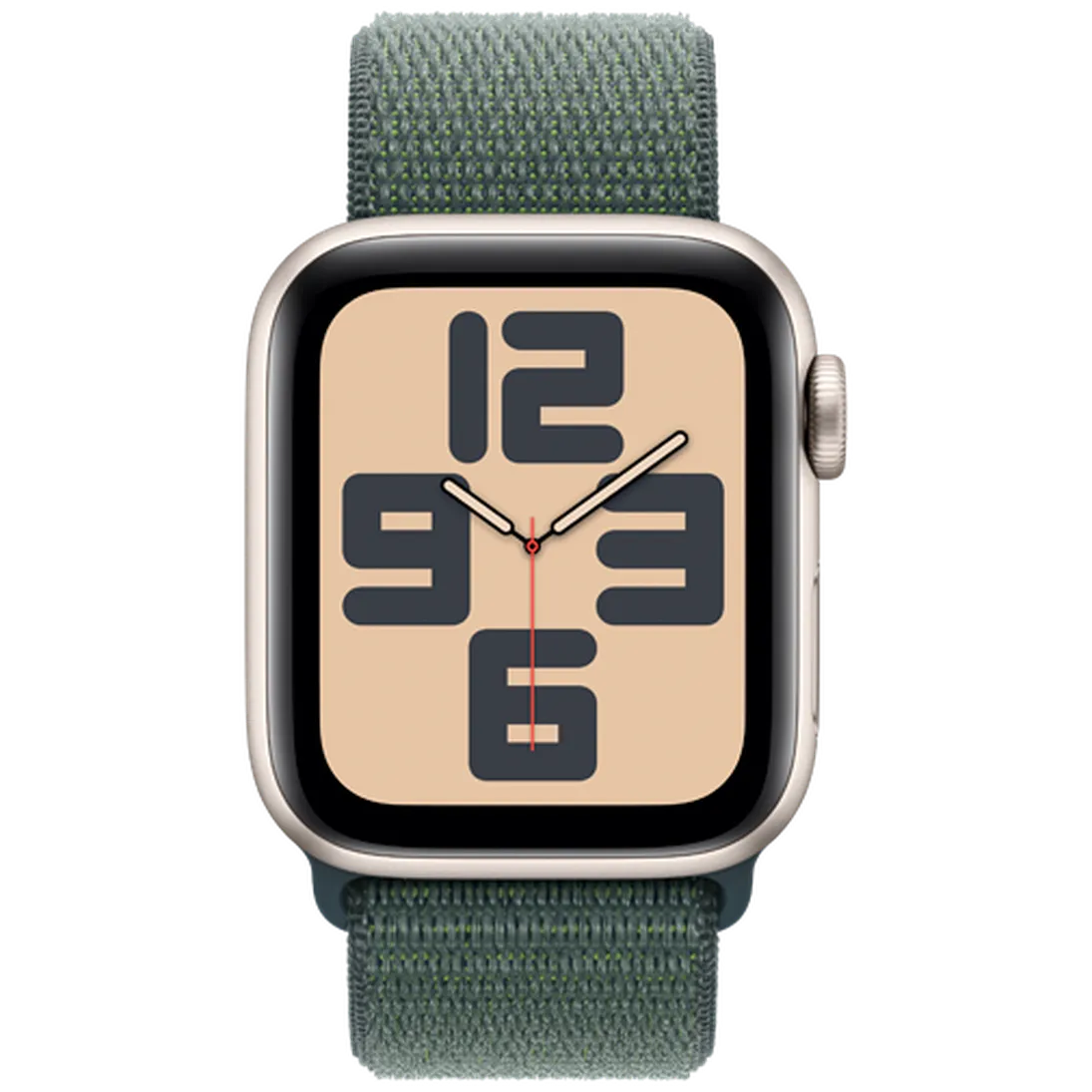 Pametni uri APPLE Watch SE 2024 40mm Zlato, Zeleni najlonski trak (MXEH3QF/A)