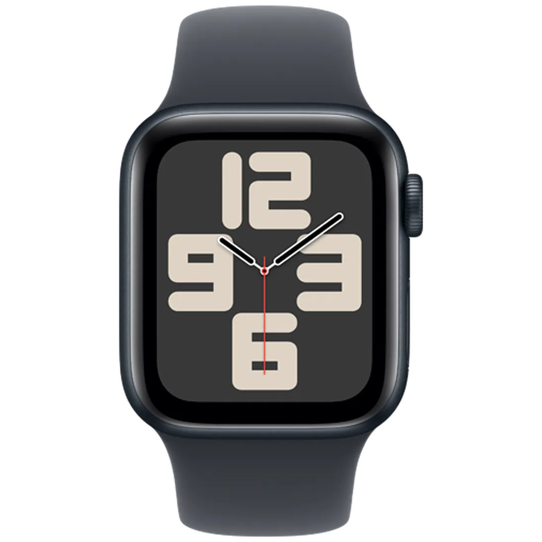 Pametni ure APPLE Watch SE 2024 40mm Črna, Črn Silikonski Trak M/L (MXE93QF/A)