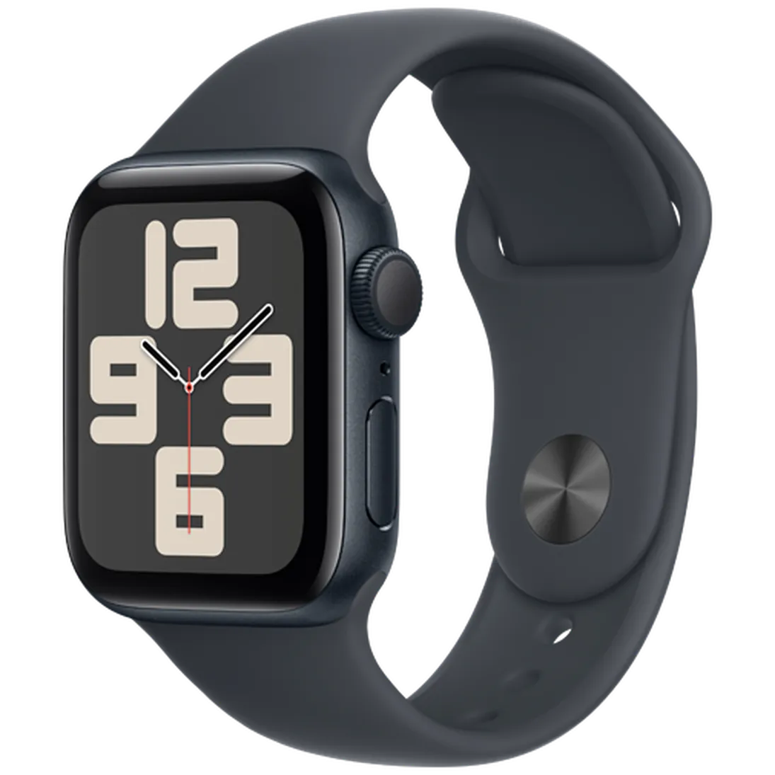 Pametni ure APPLE Watch SE 2024 40mm Črna, Črn Silikonski Trak M/L (MXE93QF/A)