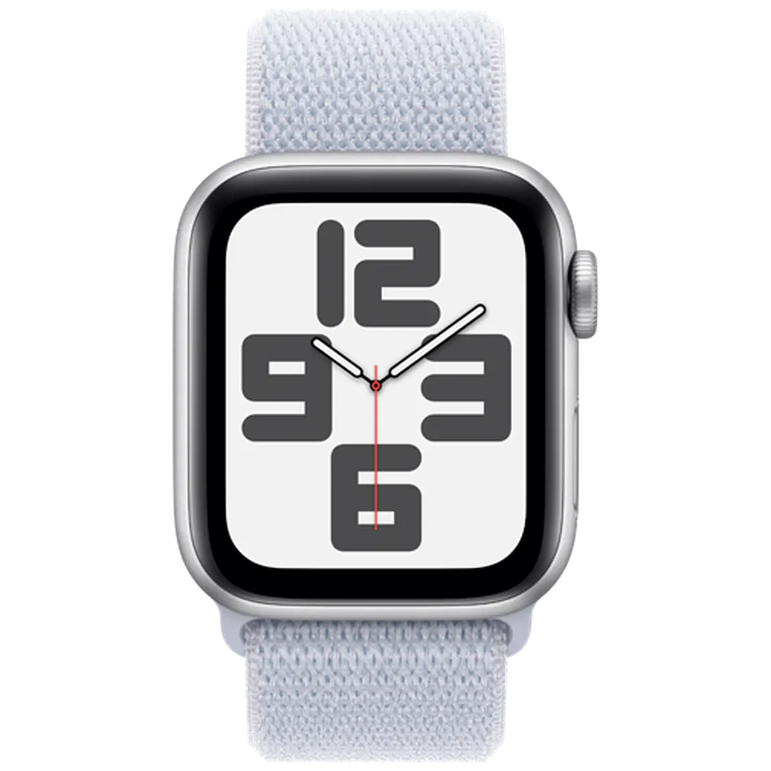 Pameten ura APPLE Watch SE 2024 40mm Srebrna, Svetlo Modra Najlonska Zaponka (MXEE3QF/A)