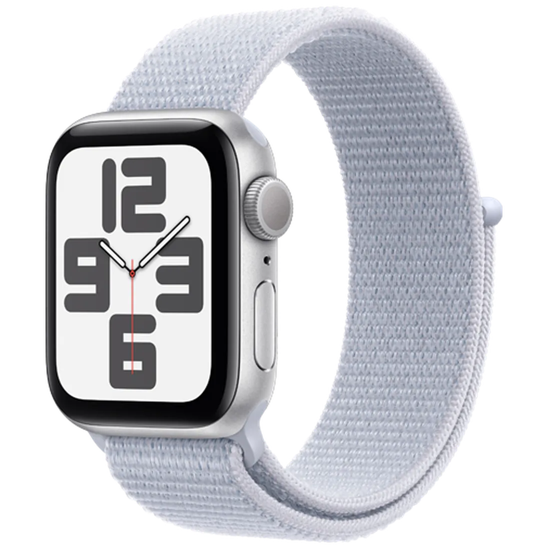 Pameten ura APPLE Watch SE 2024 40mm Srebrna, Svetlo Modra Najlonska Zaponka (MXEE3QF/A)