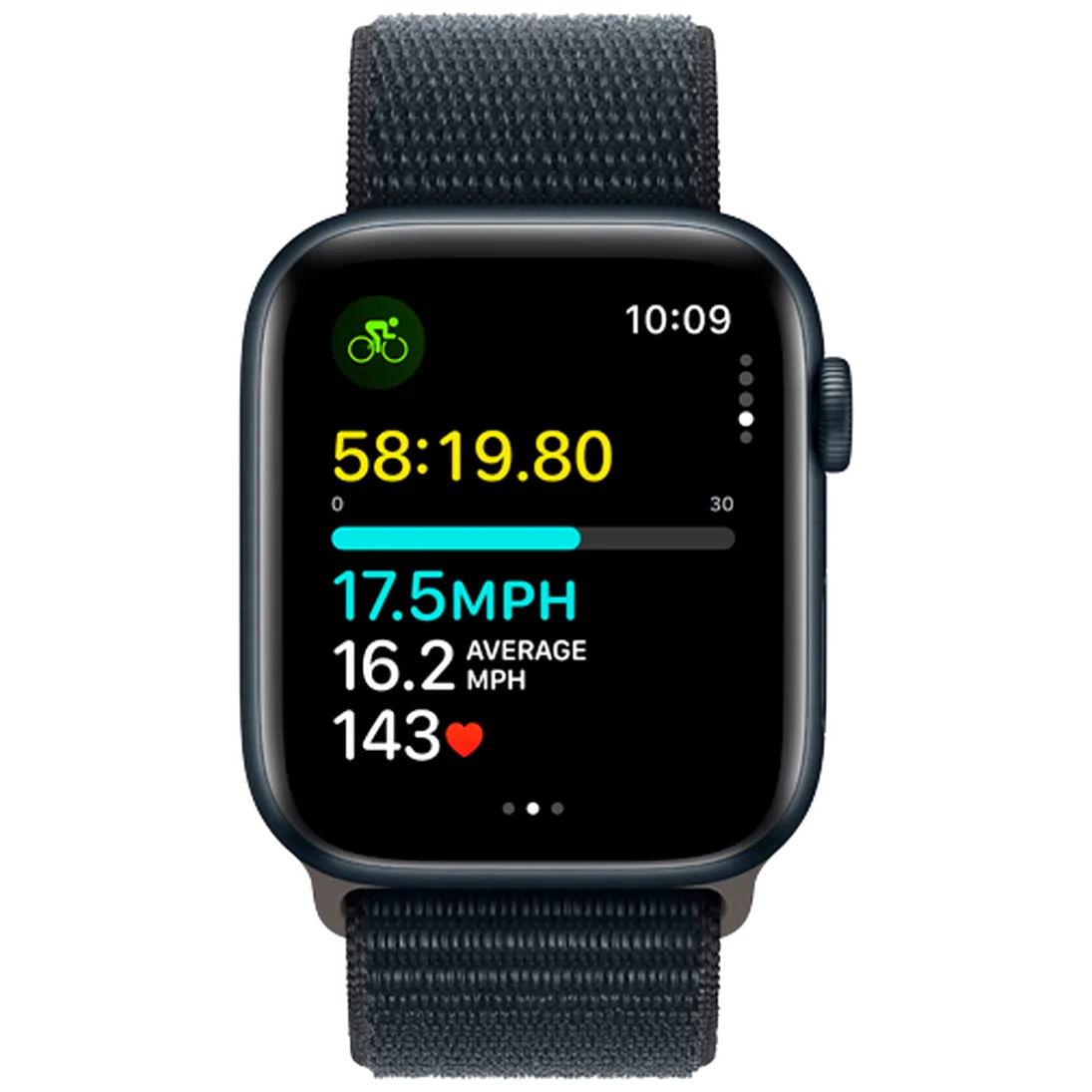 Pametni ura APPLE Watch SE 2023 44mm Črna, Črno najlonsko pasovanje (MREA3QF/A)
