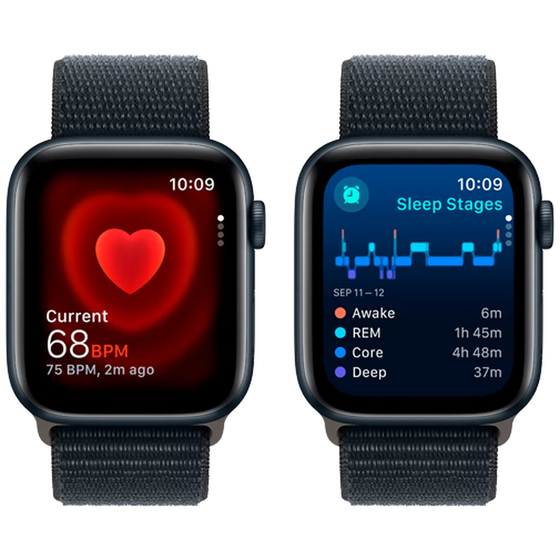 Pametni ura APPLE Watch SE 2023 44mm Črna, Črno najlonsko pasovanje (MREA3QF/A)