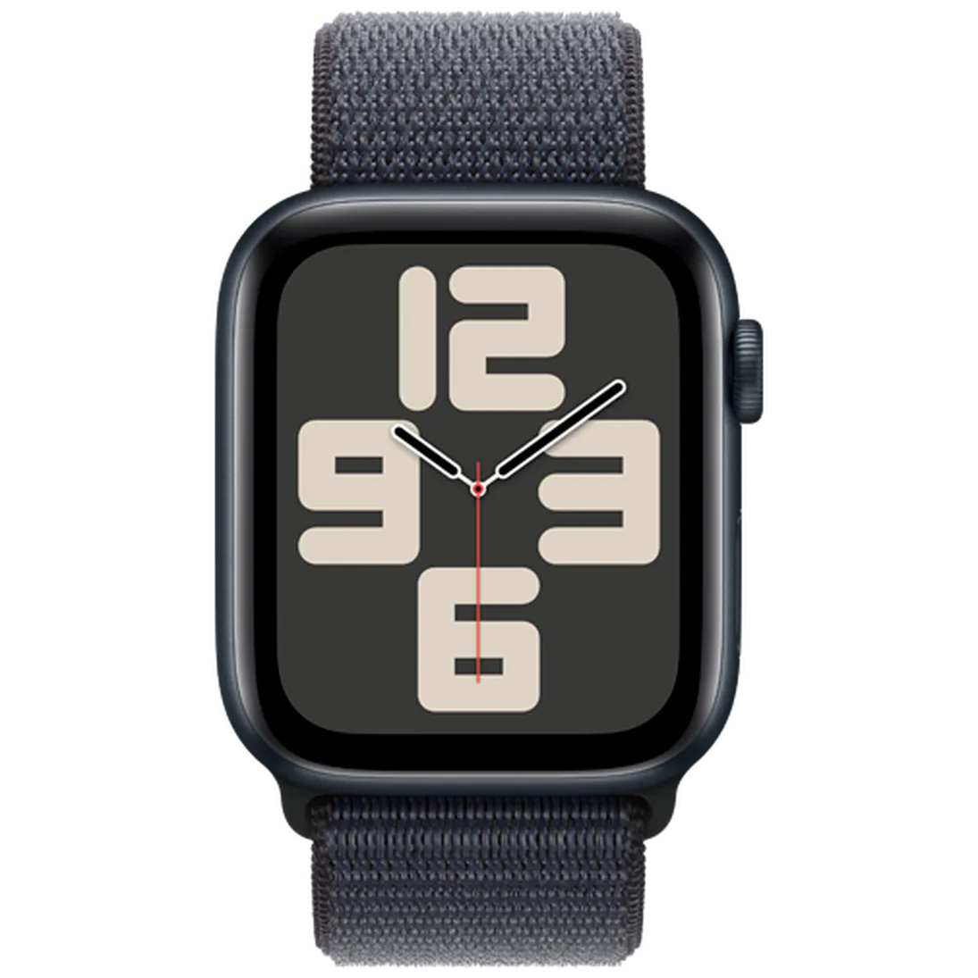 Pametna ura APPLE Watch SE 2024 44mm Črna, Črn najlon trak (MXEP3QF/A)