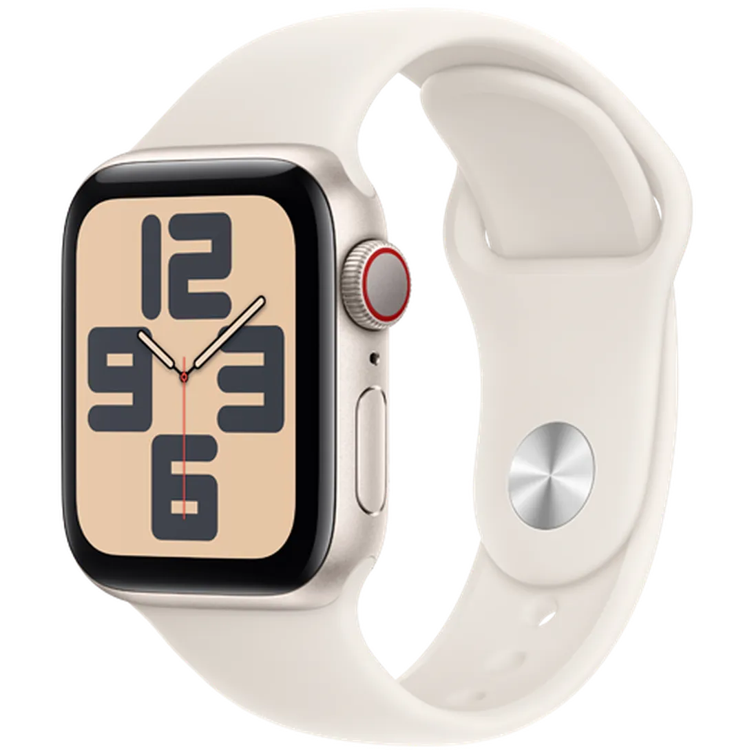 Pametni ura APPLE Watch SE 2024 4G 40mm Zlata, Bež Silikonski Trak S/M (MXGJ3QF/A)