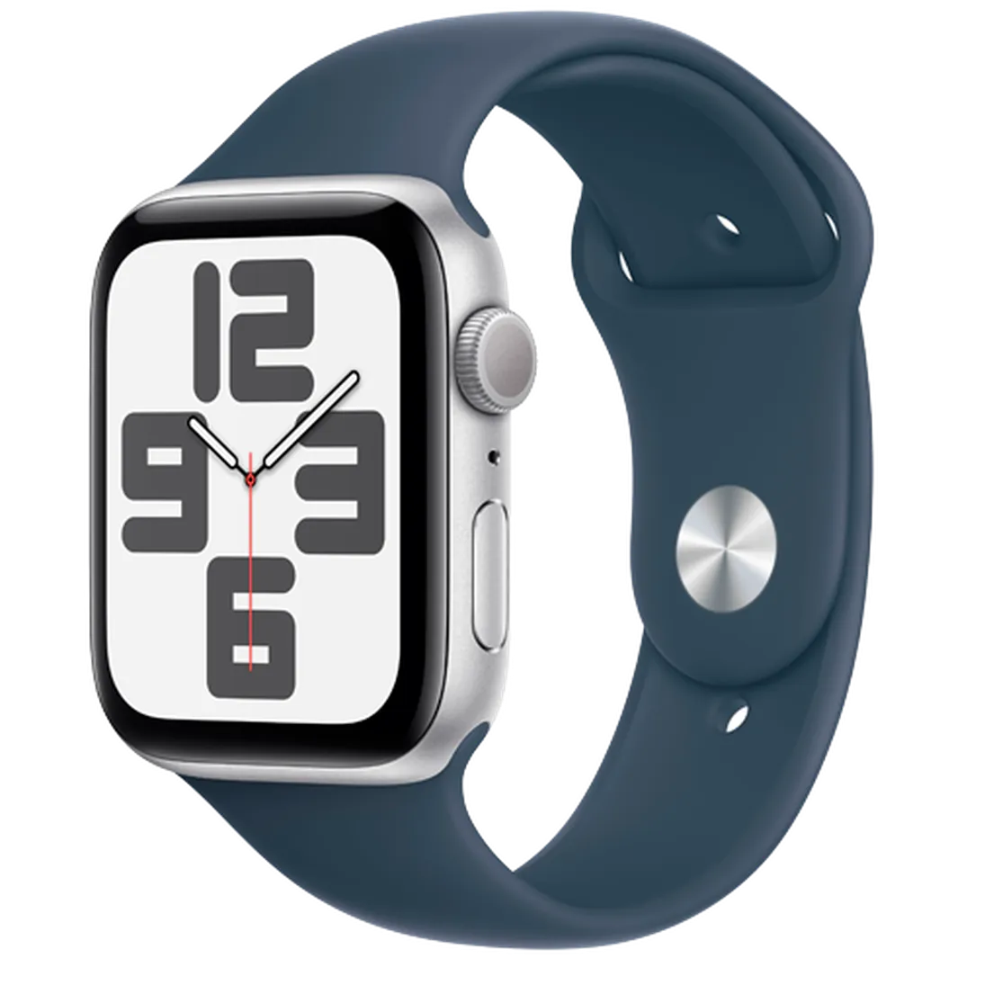 Pametni ura APPLE Watch SE 2023 44mm Srebro, Modra Silikonska Naramnica M/L (MREE3QF/A)