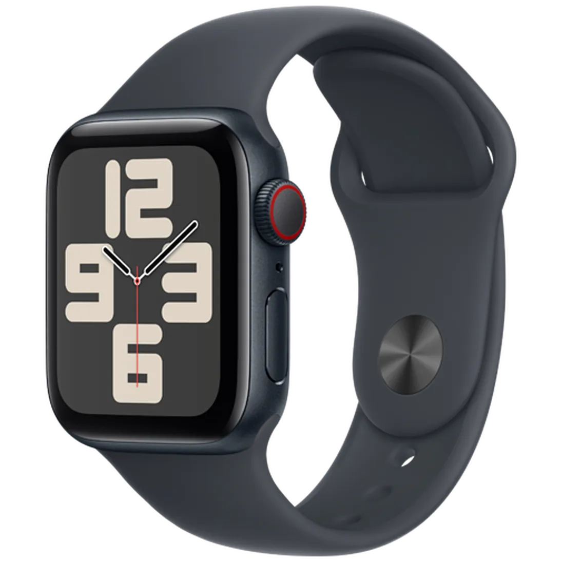 Pametni ura APPLE Watch SE 2024 4G 40mm Črna, Črn Silikonski Trak S/M (MXGC3QF/A)
