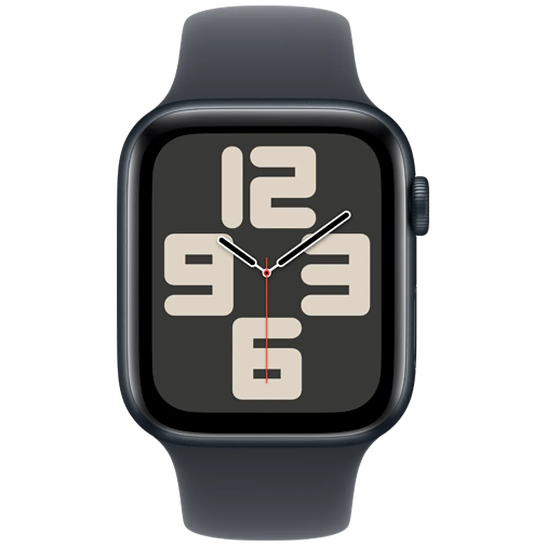 Pametni ura APPLE Watch SE 2024 4G 44mm Črna, Črn Silikonski Pas S/M (MXGL3QF/A)