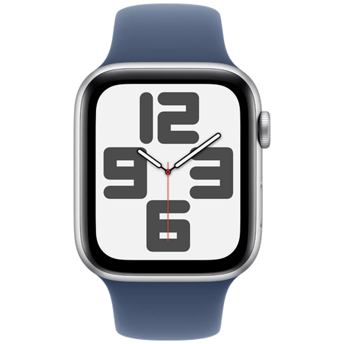 Pametni uri APPLE Watch SE 2024 4G 44mm Srebrna, Modra Silikonska Zanka M/L (MXGQ3QF/A)