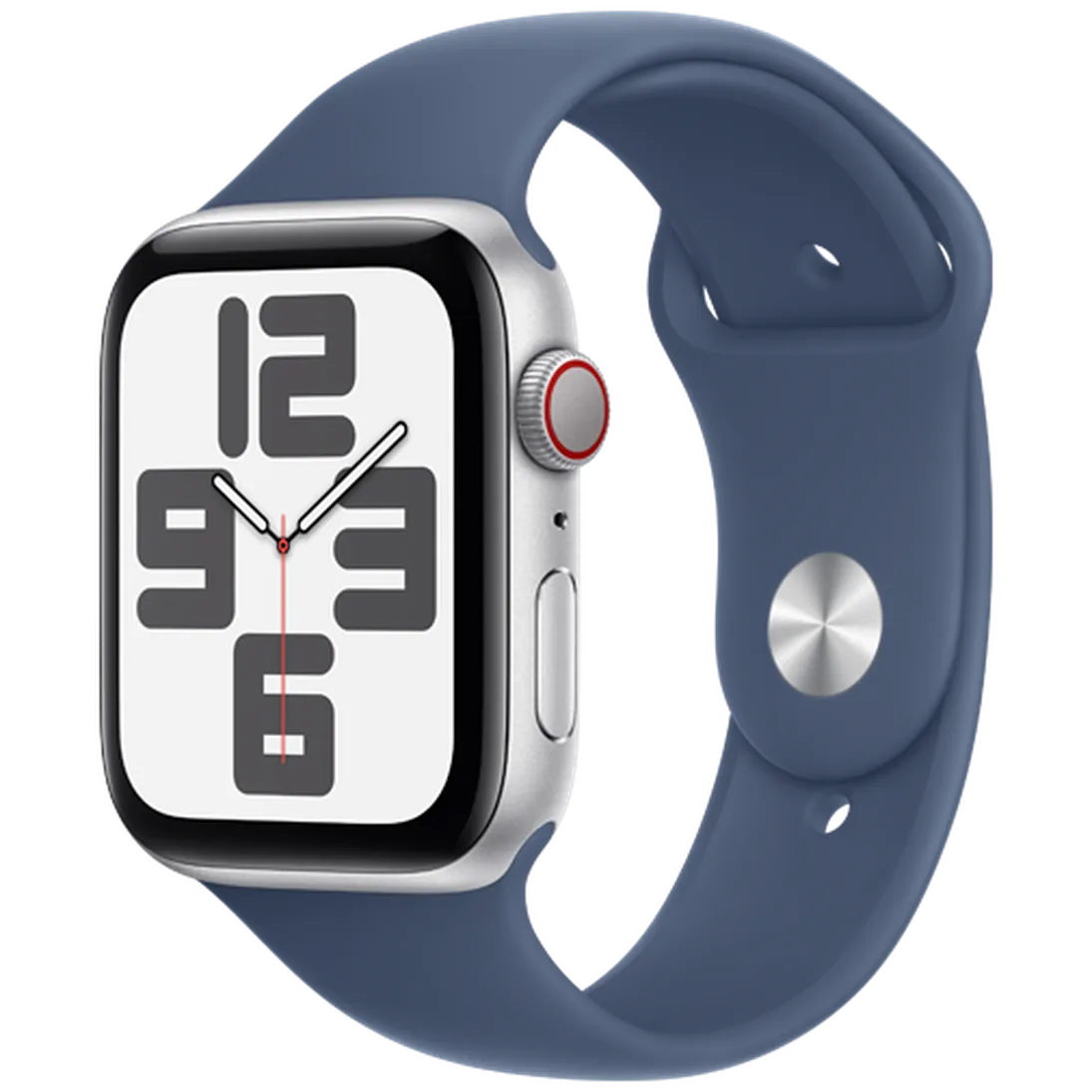 Pametni ura APPLE Watch SE 2024 4G 44mm Srebrna, Modra Silikonska Zaponka S/M (MXGP3QF/A)