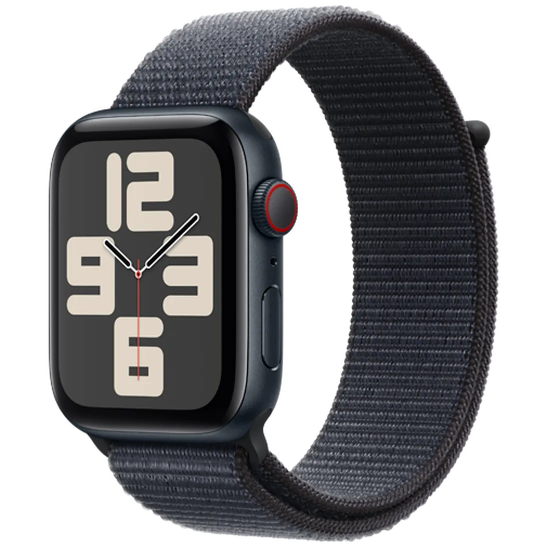 Pametni ura APPLE Watch SE 2024 4G 44mm Črna, Črn Najlon Pas (MXGN3QF/A)
