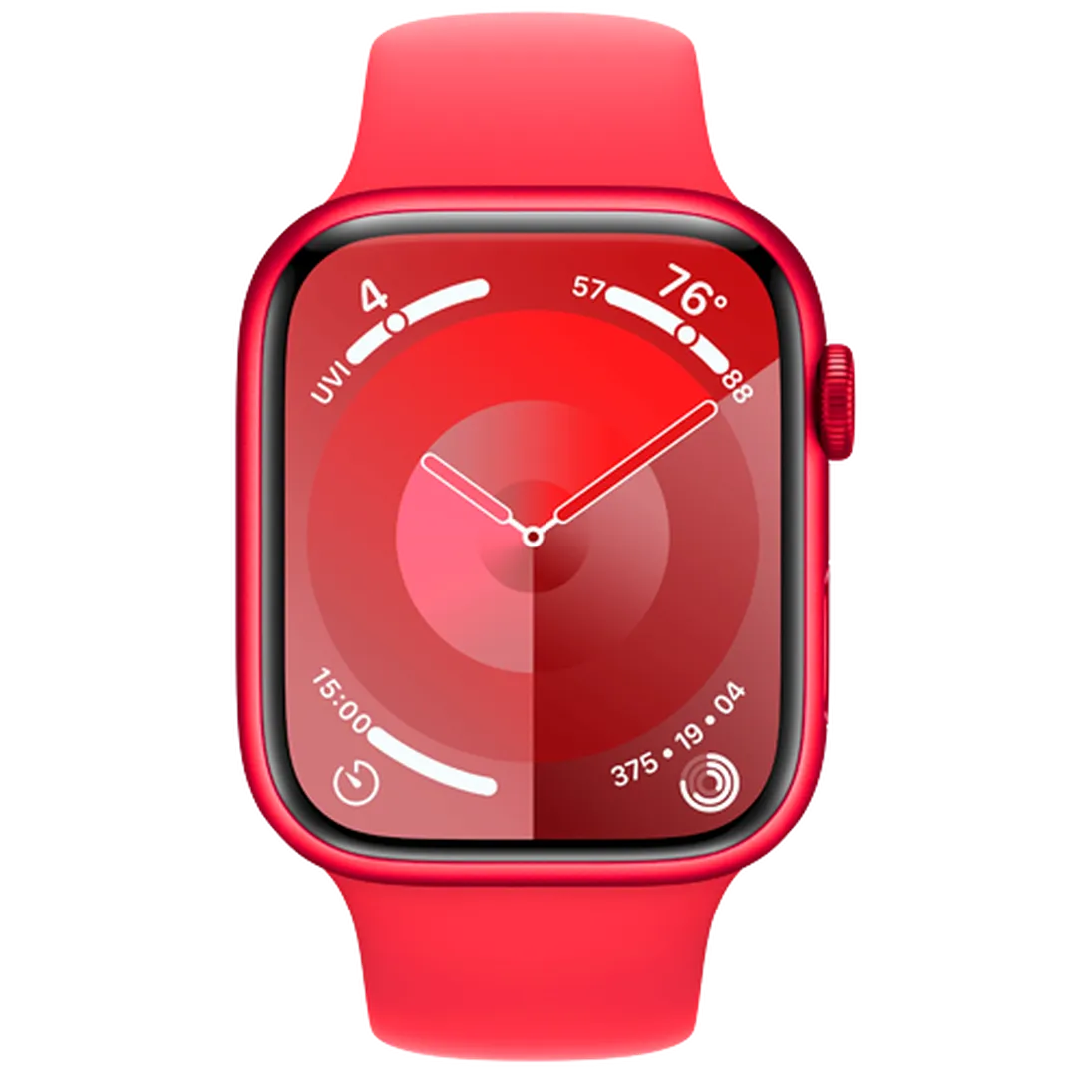 Pametni ura APPLE Watch S9 45mm Rdeča, Rdeč silikonski trak S/M (MRXJ3QF/A)