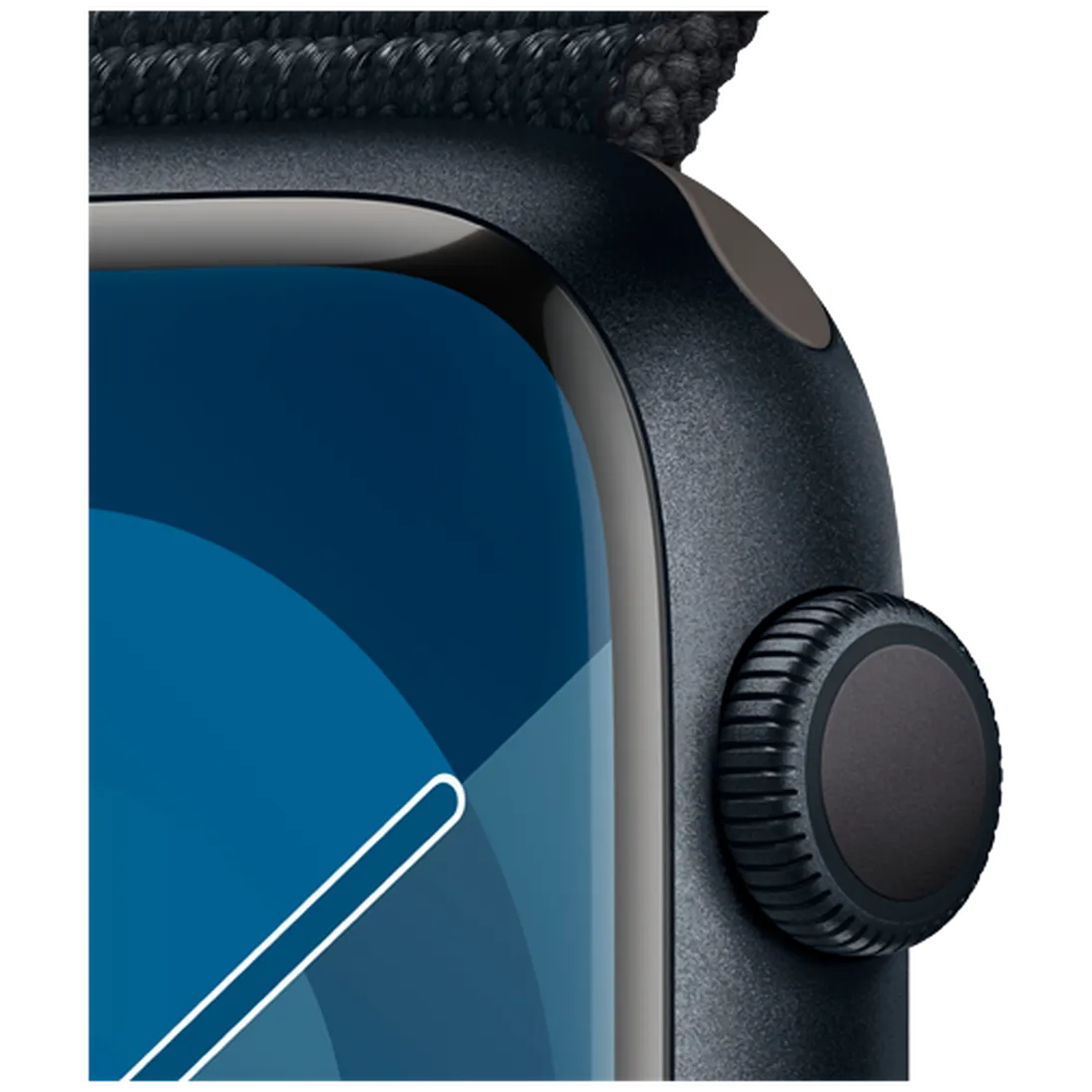 Pametni ura APPLE Watch S9 45mm Črno, Črni najlon trak (MR9C3QF/A)