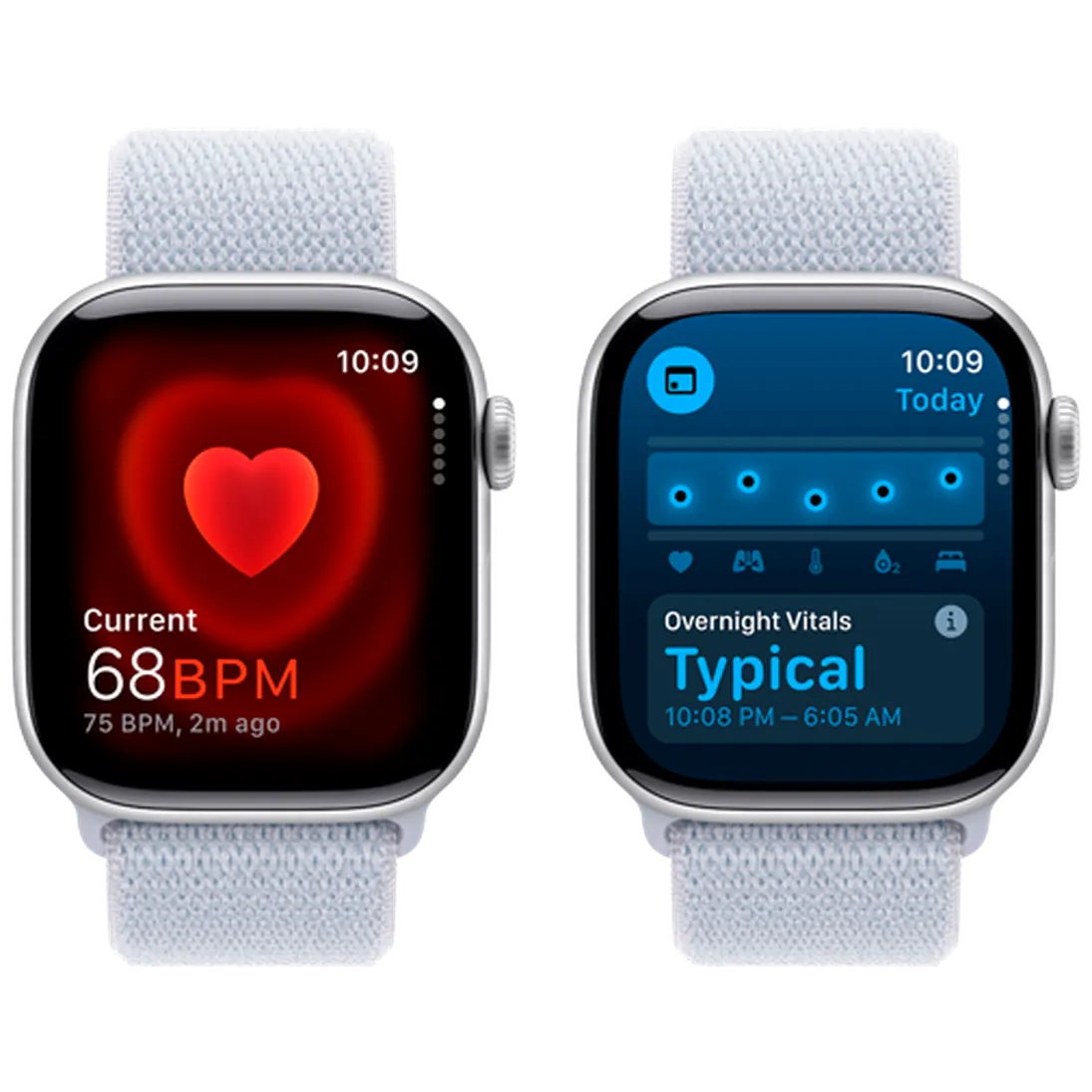 Pameten ura APPLE Watch S10 42mm Srebrna, Svetlo modra najlon trak (MWWD3QF/A)
