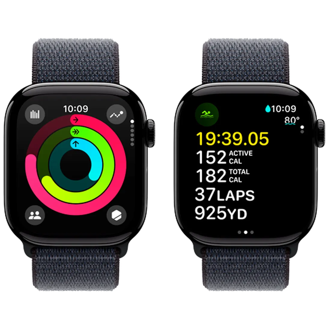 Pametni ura APPLE Watch S10 42mm Črna, Črn Najlon Trak (MWWG3QF/A)