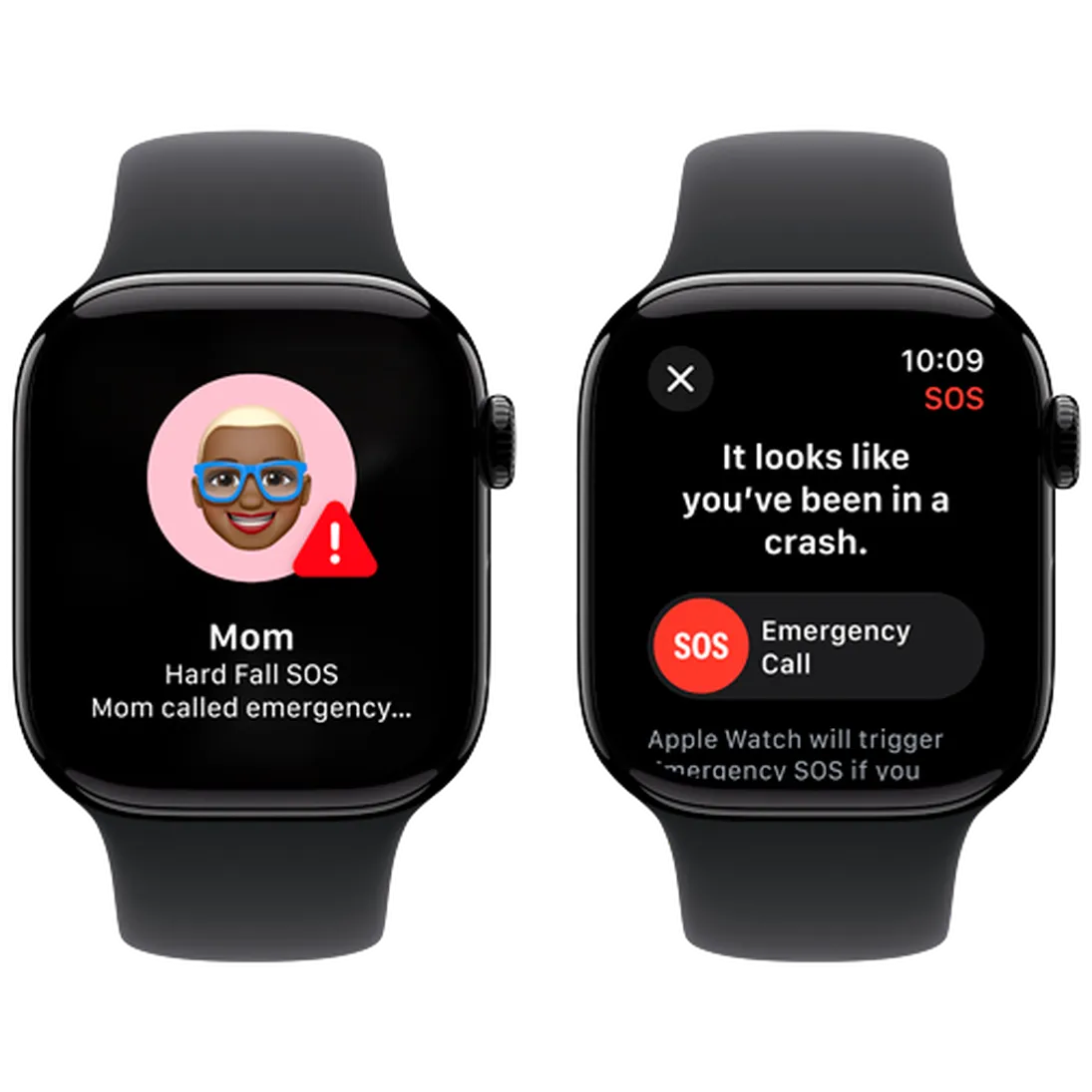 Pametni ura APPLE Watch S10 42mm Črna, Črn gumijast trak S/M (MWWE3QF/A)