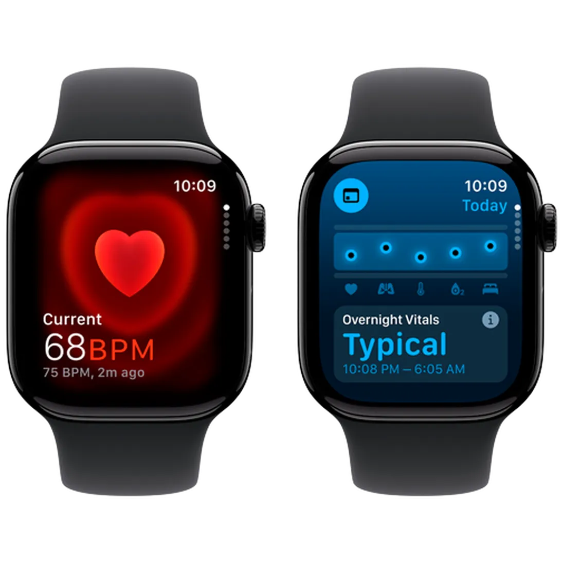 Pametni ura APPLE Watch S10 42mm Črna, Črn gumijast trak S/M (MWWE3QF/A)