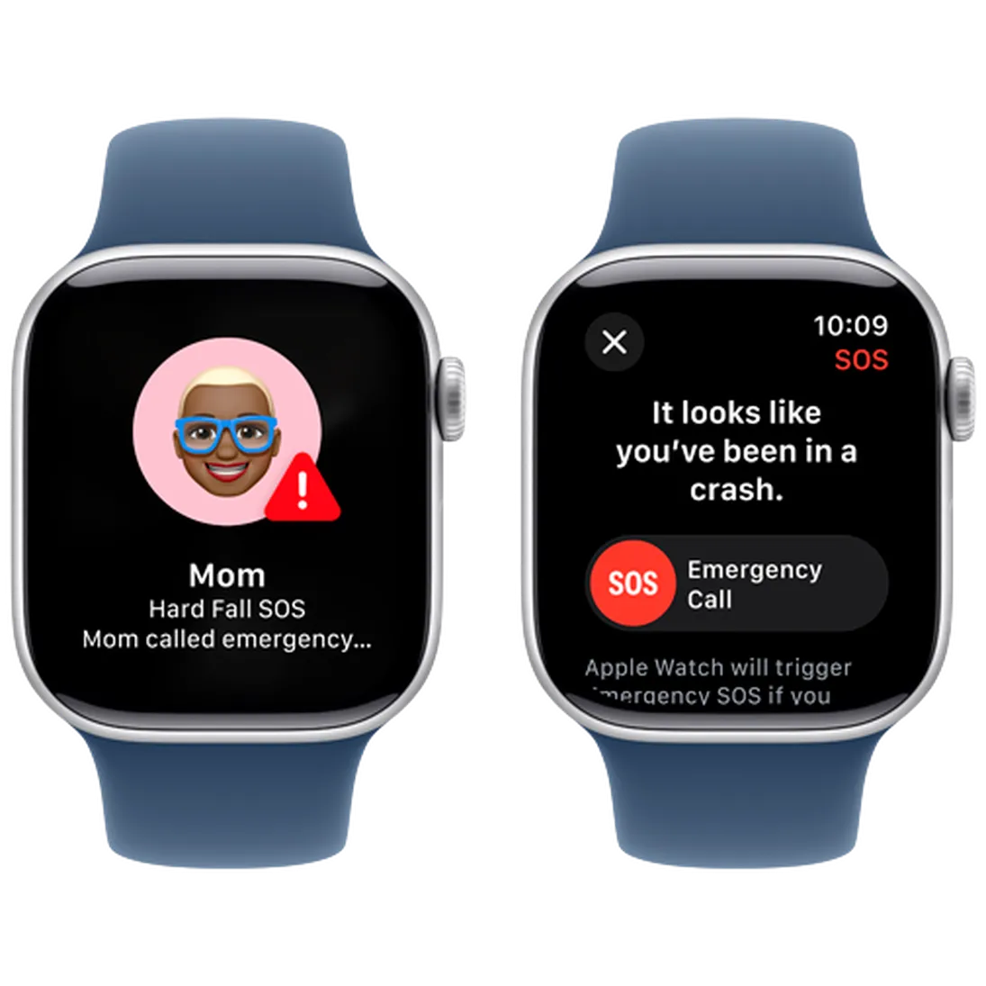 Pametni ura APPLE Watch S10 42mm Srebrna, Modra gumijasta zapestnica M/L (MWWC3QF/A)