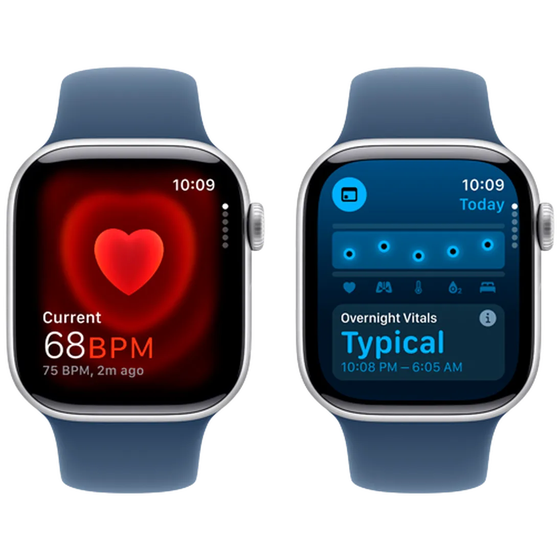 Pametni ura APPLE Watch S10 42mm Srebrna, Modra gumijasta zapestnica S/M (MWWA3QF/A)