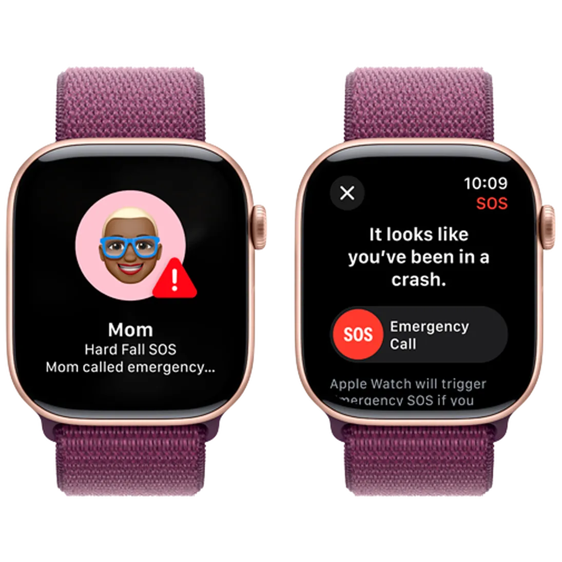 Pametni uro APPLE Watch S10 46mm Zlato, Vijolična najlon trak (MWWV3QF/A)