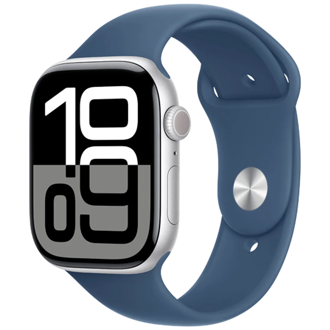 Pametni ure APPLE Watch S10 46mm Srebrna, Modra gumijasta naramnica M/L (MWWM3QF/A)