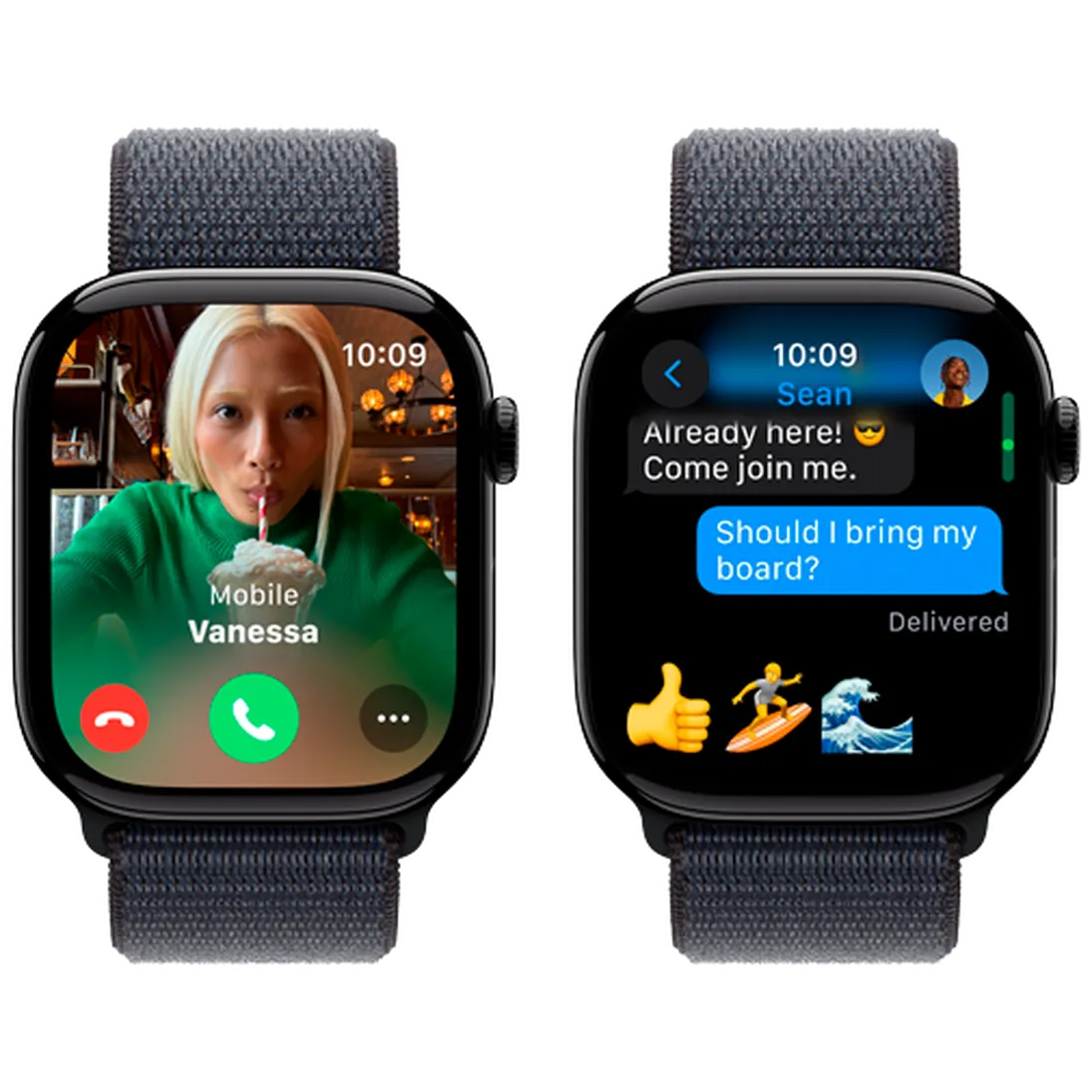 Pametni ura APPLE Watch S10 46mm Črn, črn najlonski trak (MWWR3QF/A)