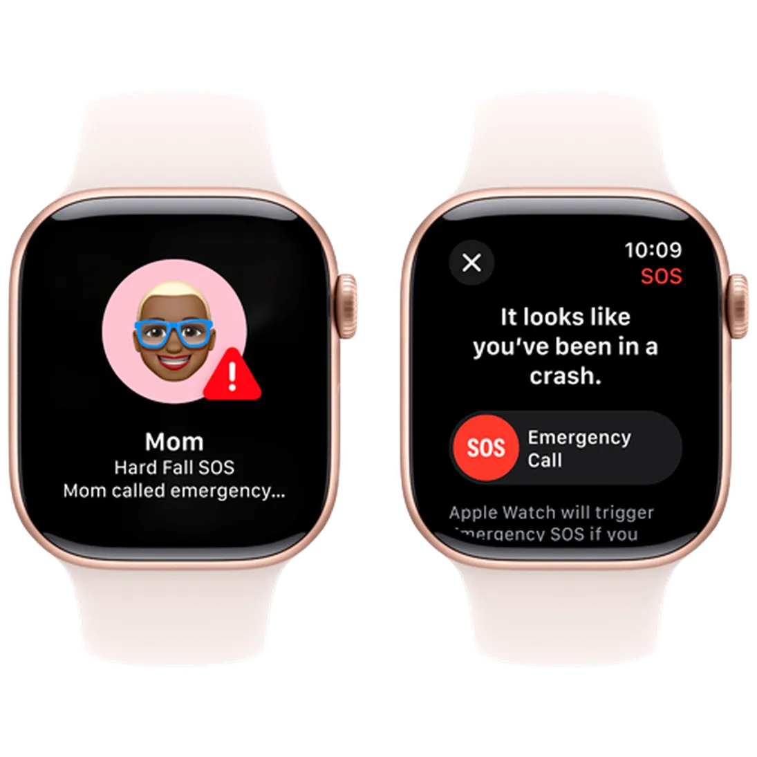 Pametni uro APPLE Watch S10 4G 42mm Zlato, Roza gumijasti trak M/L (MWXA3QF/A)