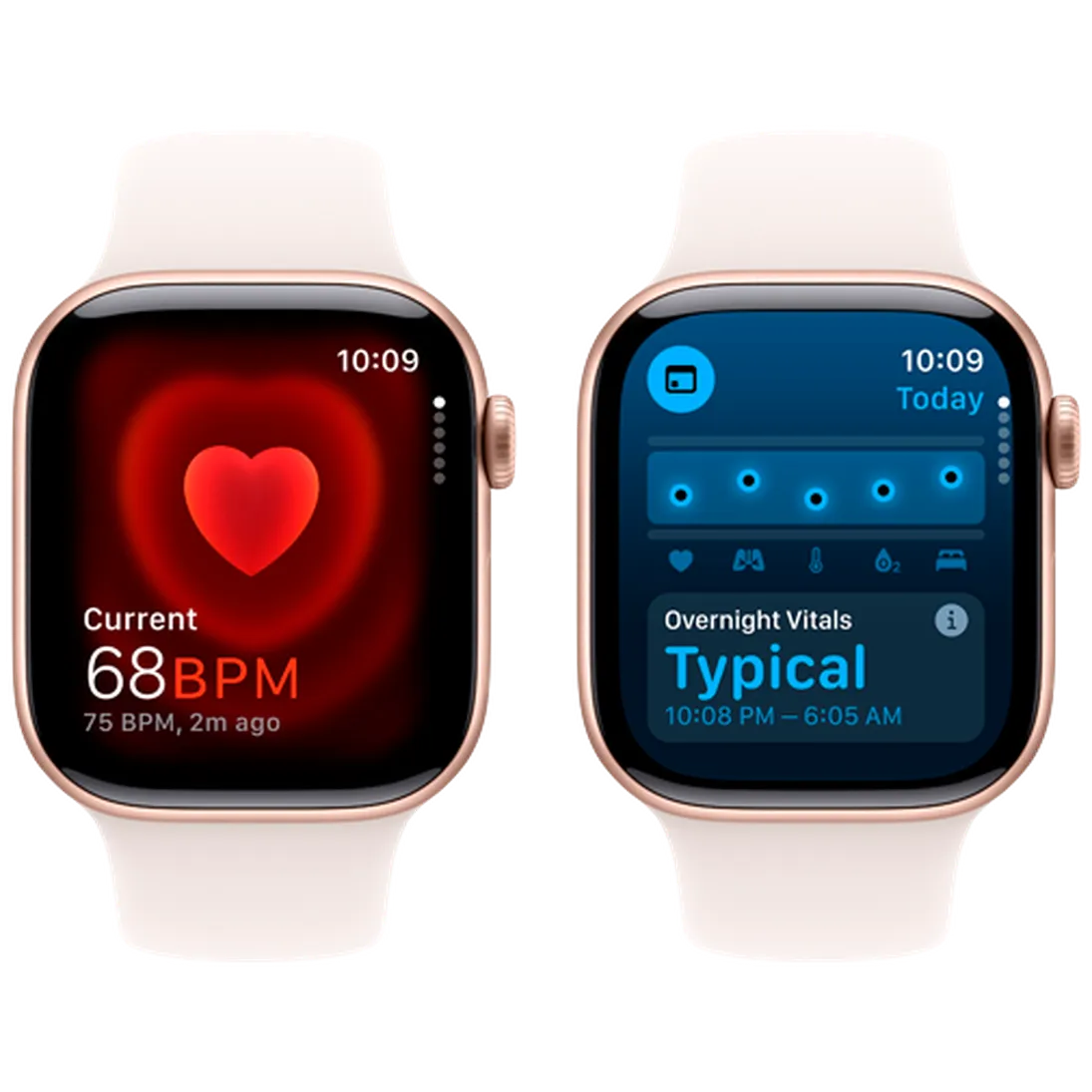 Pametni uro APPLE Watch S10 4G 42mm Zlato, Roza gumijasti trak M/L (MWXA3QF/A)