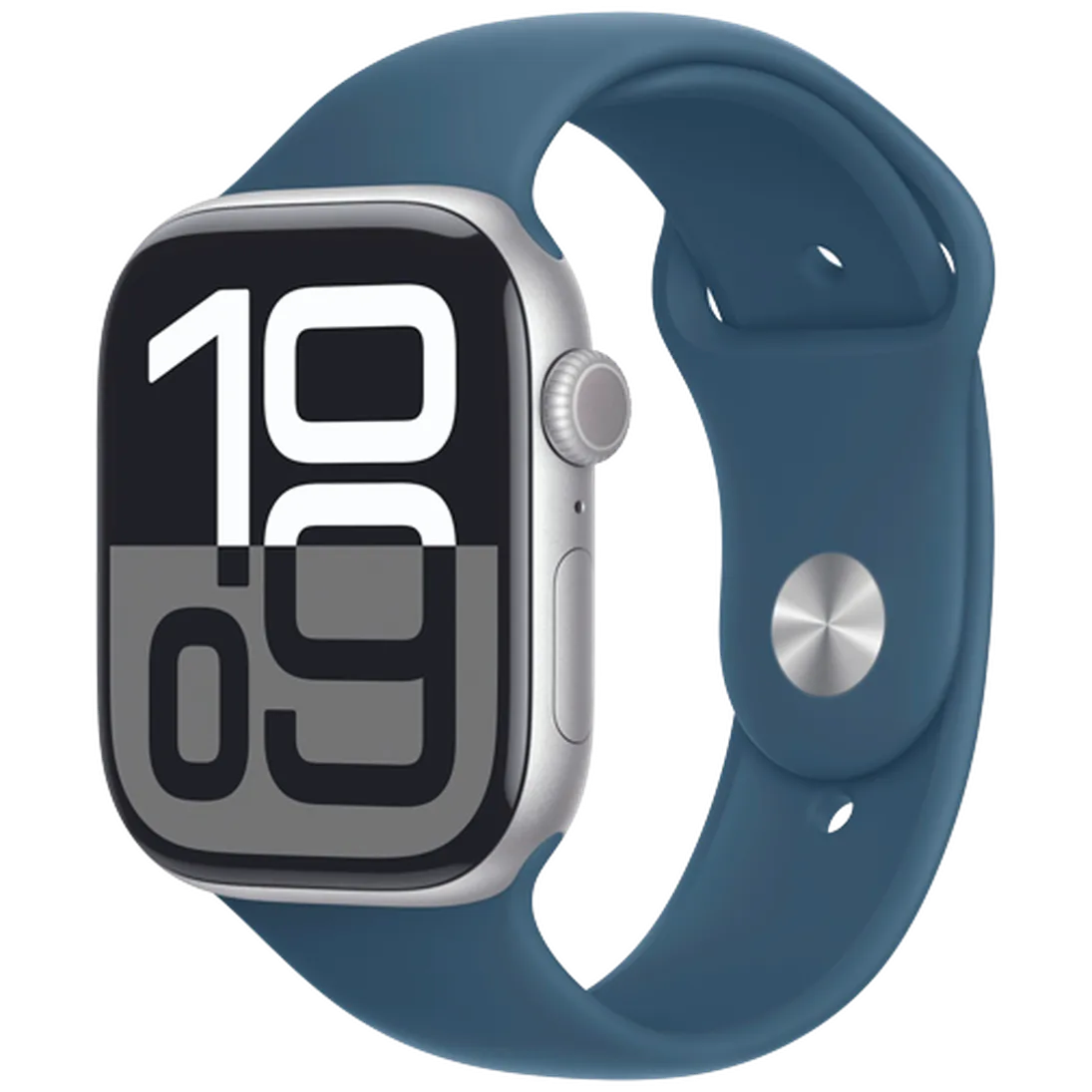 Pametni ura APPLE Watch S10 4G 46mm Srebrna, Modri Silikonski Trak S/M (MWY03QF/A)