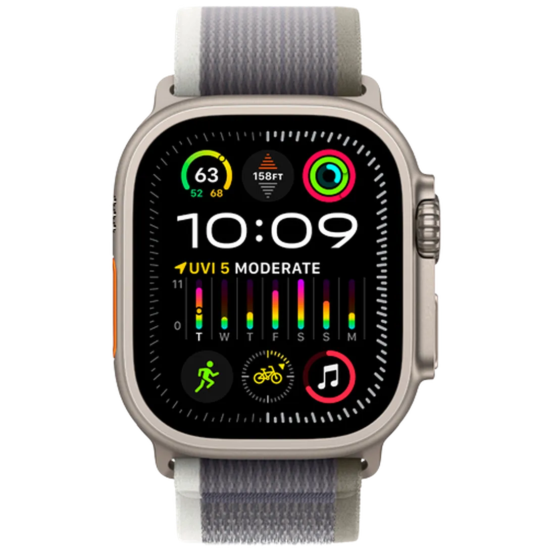 Pametni ura APPLE Watch Ultra 2, Siva tkanina trak S/M (MRF33NF/A)