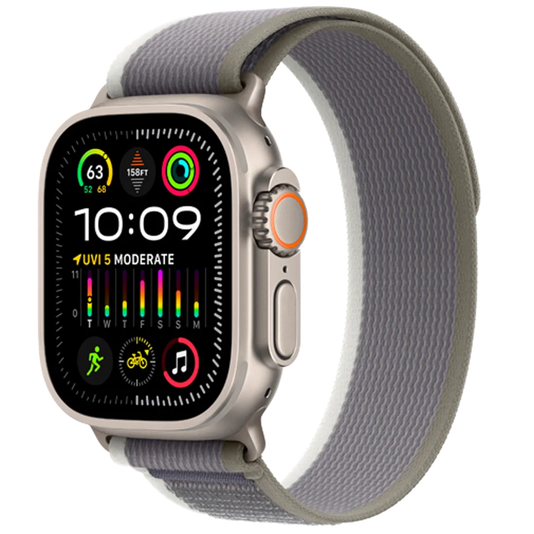 Pametni uyu APPLE Watch Ultra 2, Sivi Tkaninski Trak M/L (MRF43NF/A)